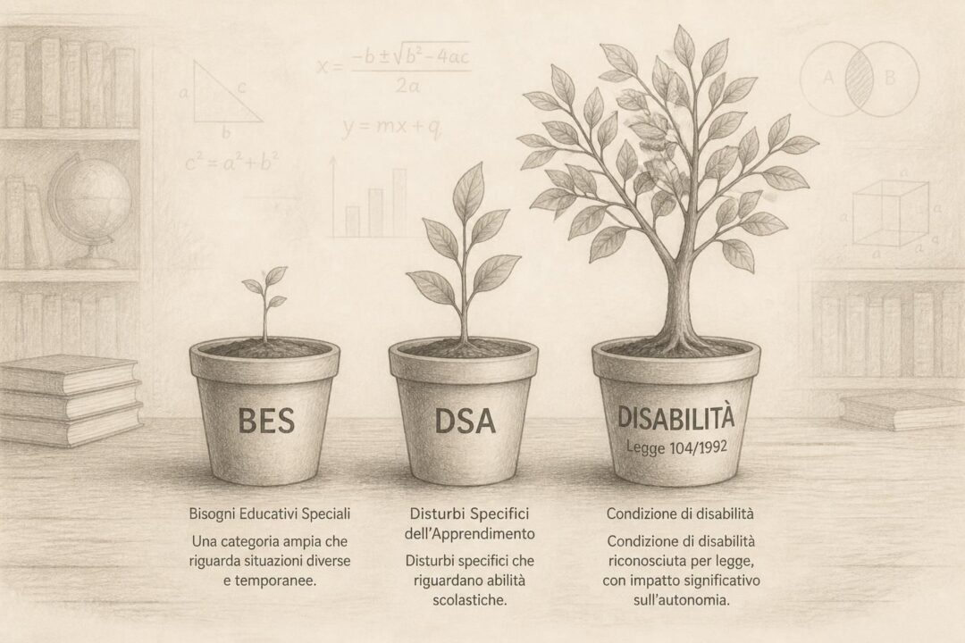 scopri le differenze tra bes, dsa e disabilità secondo la legge 104, con spiegazioni chiare sui diritti e le forme di supporto disponibili.